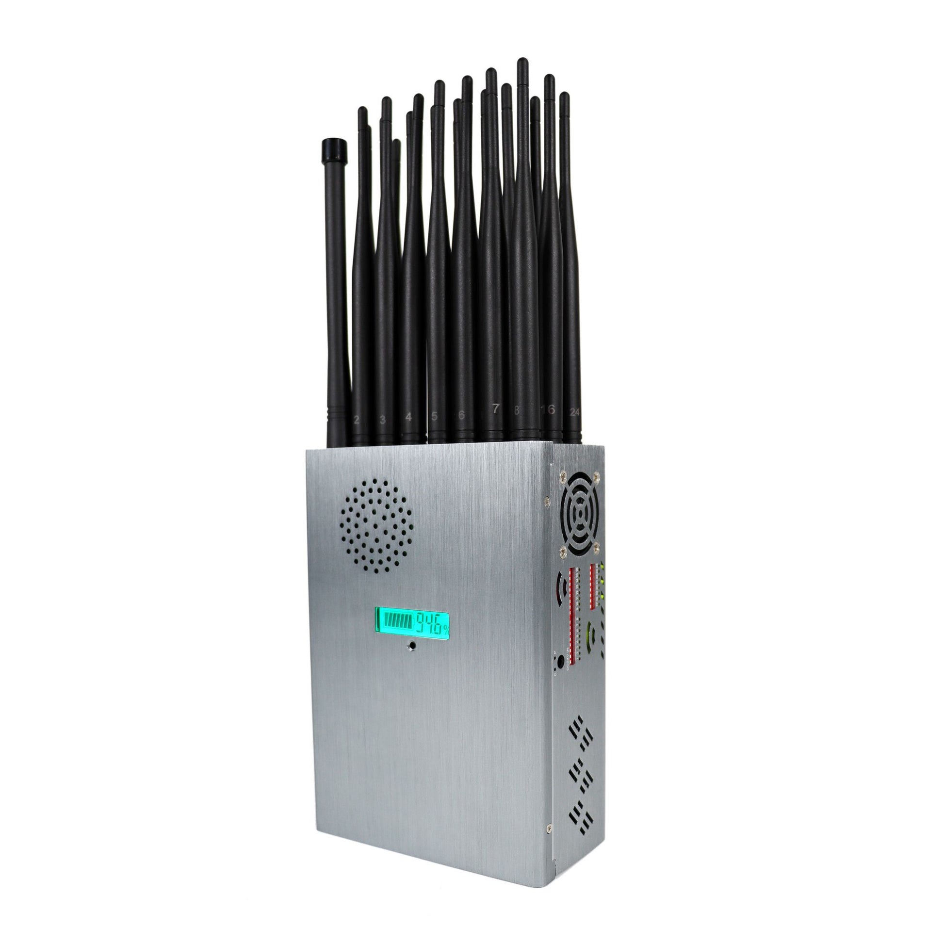 Inhibidor de señal 24 antenas, bloquea señales LoJack, 5G, 4G, 3G, 2G, GPS, Wi-Fi, RF - Imagen 2