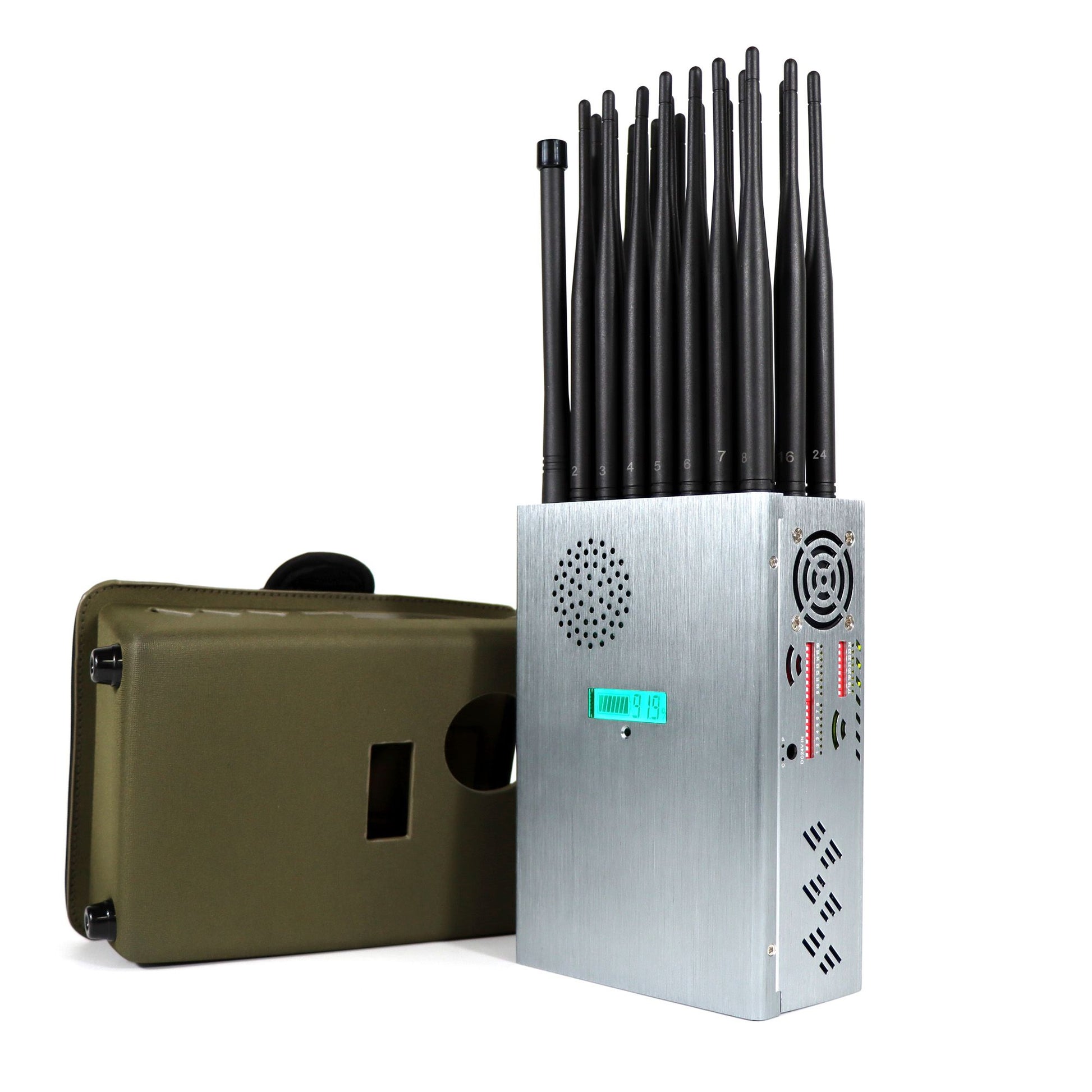 Inhibidor de señal 24 antenas, bloquea señales LoJack, 5G, 4G, 3G, 2G, GPS, Wi-Fi, RF - Imagen 3