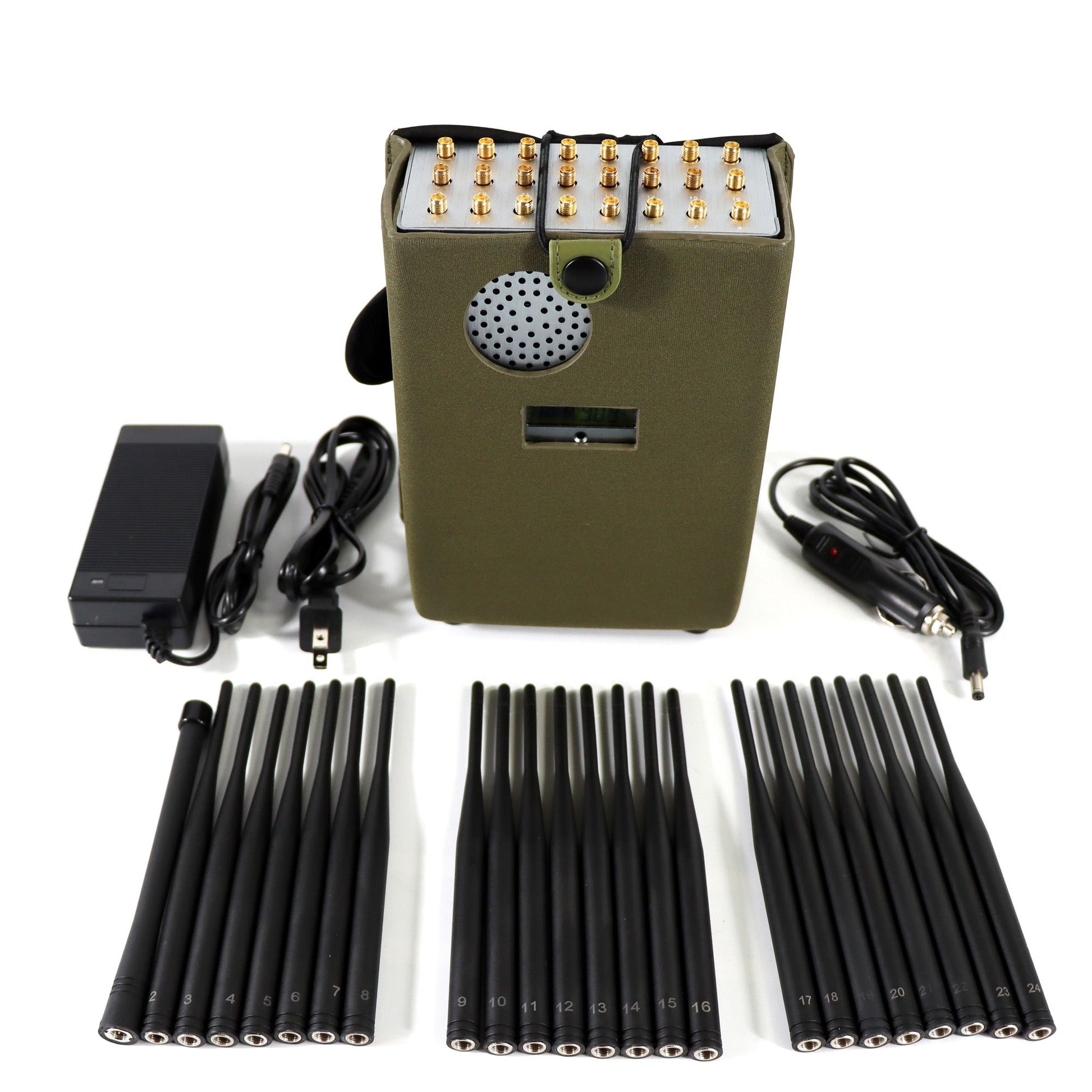 Newest 24 Band Portable Inhibidor Bloquea Todos los Teléfonos Celulares 5G 4G 3G 2G LORA LOJACK GPS Wi-Fi RF Signal
