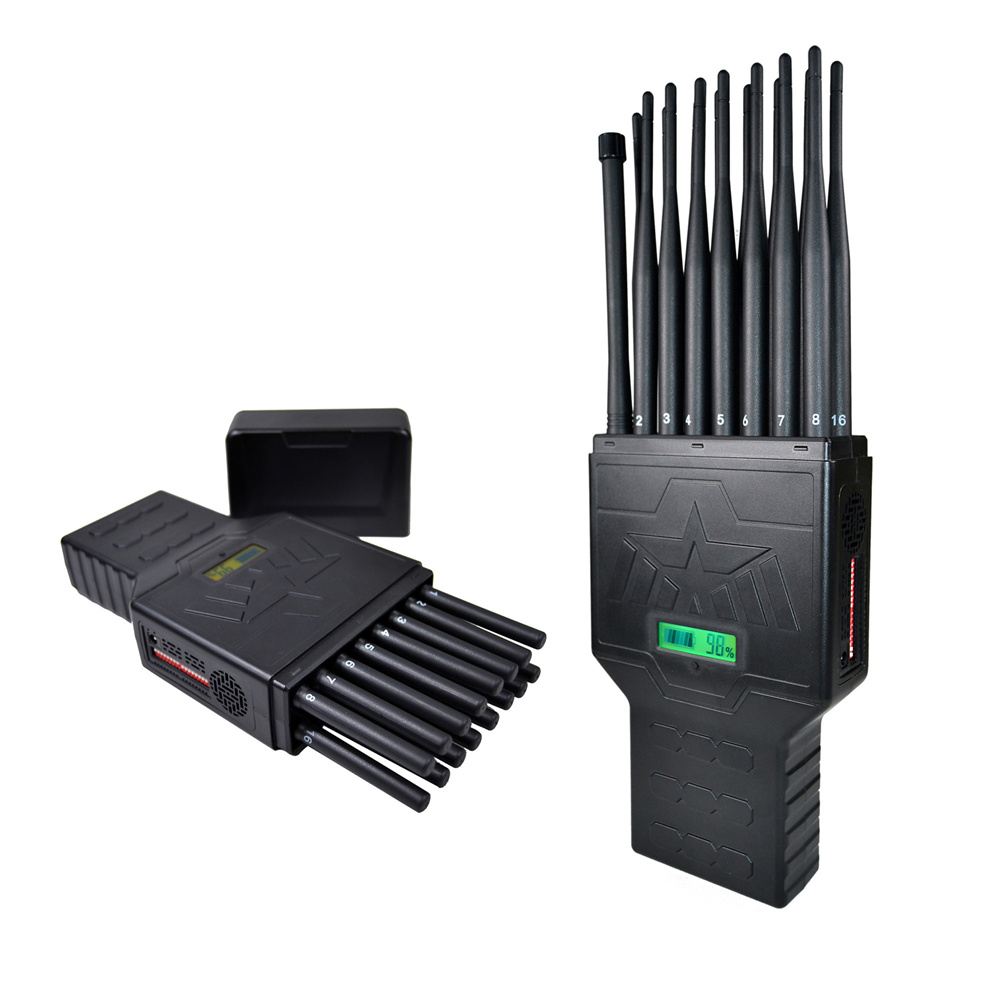 Primer inhibidor portátil de señal 5G con 16 bandas y antena oculta, 12W - Imagen 5