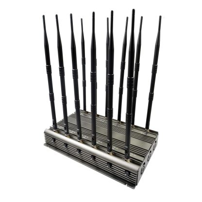 Nuevo y potente inhibidor de señales de teléfono móvil, WiFi, GPS, LOJACK, UHF, VHF con 12 antenas para uso en interiores, potencia de salida ajustable de 63W, alcance de hasta 60m - Imagen 7