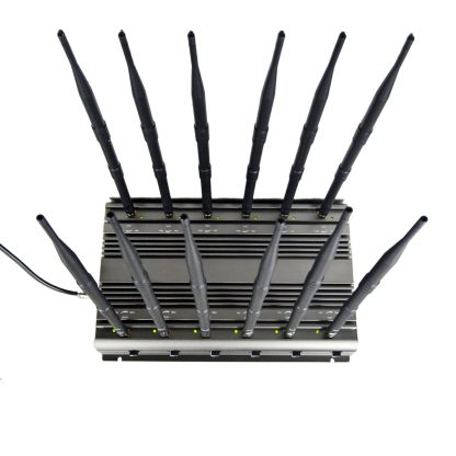 Nuevo y potente inhibidor de señales de teléfono móvil, WiFi, GPS, LOJACK, UHF, VHF con 12 antenas para uso en interiores, potencia de salida ajustable de 63W, alcance de hasta 60m - Imagen 3